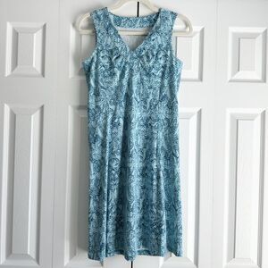 Royal Robbins Tank Dress Size Small Blue Pattern Shift Sleeveless